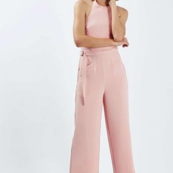 Topshop Pants - Baby pink halter jumpsuit NWT
